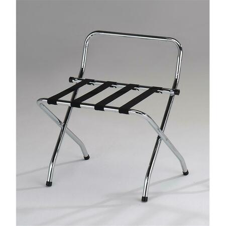 D2D TECHNOLOGIES 28 x 24 x 19 in. Luggage Rack - Black & Chrome D22998353